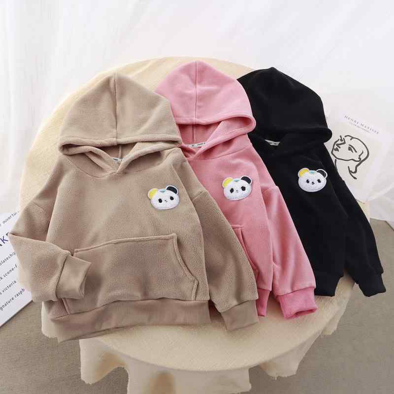 子供用パーカー 長袖フリース裏起毛アウター 秋冬 男女兼用 中童 大童 防寒トップス 80cm 90cm 100cm 1..