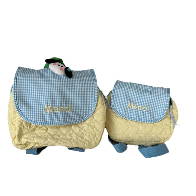 リュック キッズ 男女兼用 子供用 チェック柄 フラップ ポリエステル 通園 遠足 軽量