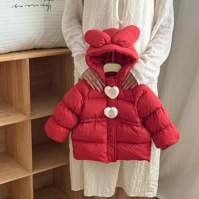 ベビー服 ダウンジャケット ガールズ 中綿入り コート アウター 冬 女の子 幼児 80 90 100 110cm 撥水 ..