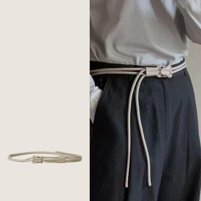 ベルト メンズ レディース 細め 学生 高級感 シンプル カジュアル デニム ジーンズ 耐久性 ミリタリー ..