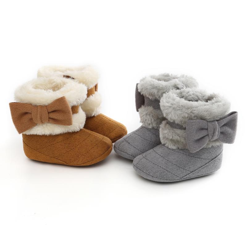 ベビー スノーブーツ 高? 加? ボア あったか 防寒 秋冬 男の子 女の子 マジックテープ 12-36ヶ月 深棕 灰色 粉色