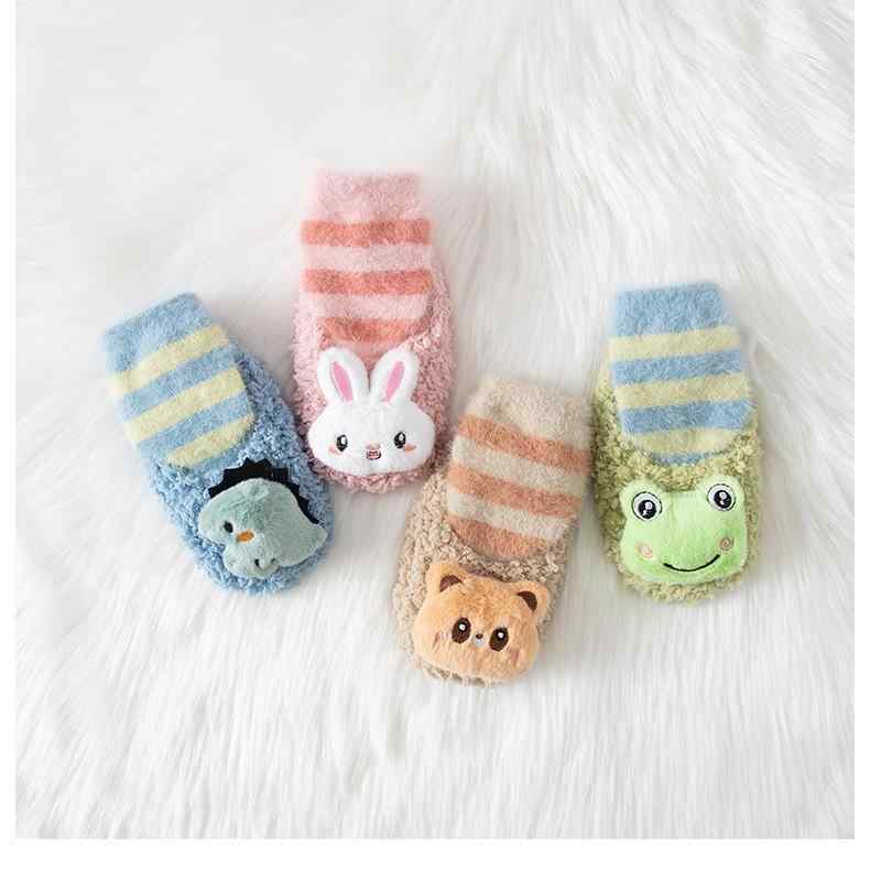 ベビーシューズ 靴下 秋冬 加厚 ソフト底 赤ちゃん 歩行練習用シューズ 子供用 室内履き 床用シューズ ..