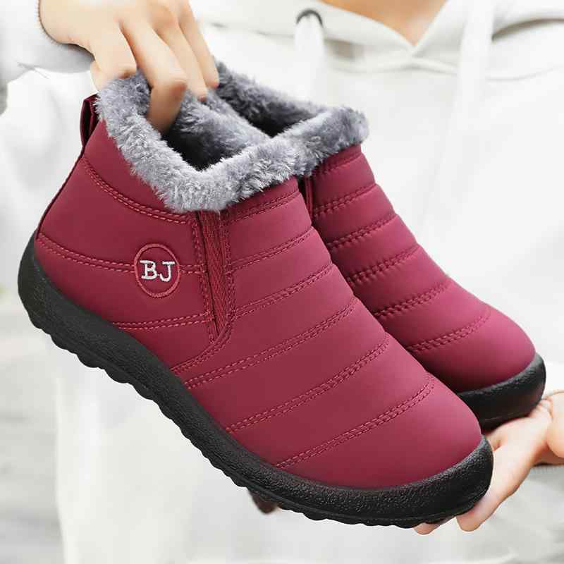 靴 レディース メンズ 防寒 スノーブーツ あったか 裏起毛 暖かい 滑り止め 防水 ショートブーツ ラウンドトゥ フラットヒール 黒 赤 グレー ゴールド ブルー グリーン パープル ワインレッド コーヒー色