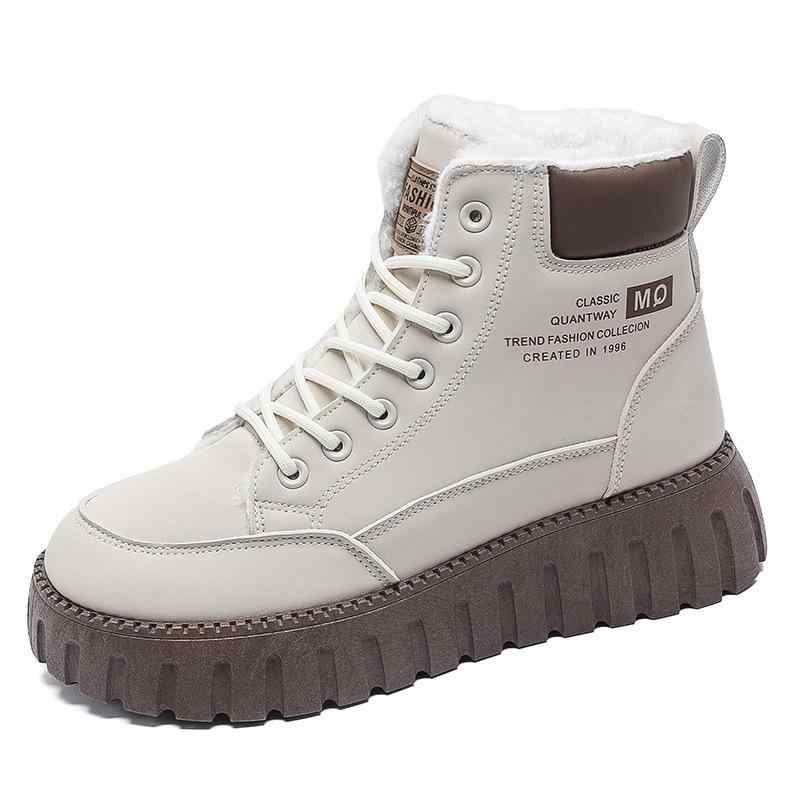 スノーブーツ レディース 厚底 ハイカット 暖かい 防寒 裏起毛 韓国風 カジュアル 冬季 高帮