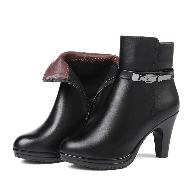 ブーツ レディース 大きいサイズ ショートブーツ ローヒール 秋冬 暖かい ウール あったか ラウンドトゥ ラインストーン スエード調 チャンキーヒール 日常使い 黒 ブラック ブラウン