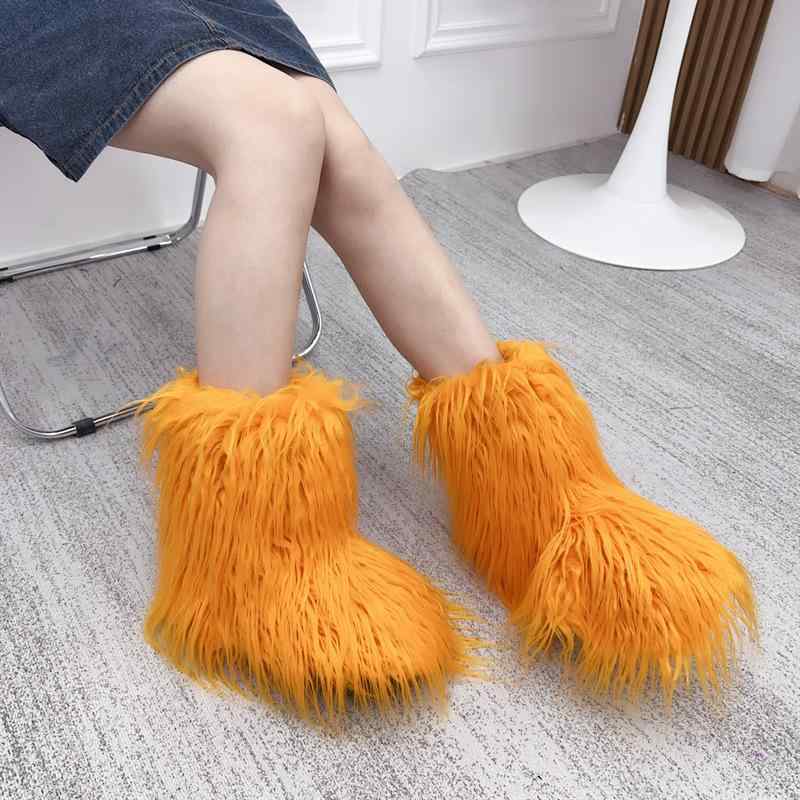 ブーツ レディース 雪地靴 秋冬 暖か 中筒 羊毛 スノーブーツ カジュアル 防水 防滑 軽量 クッション性..