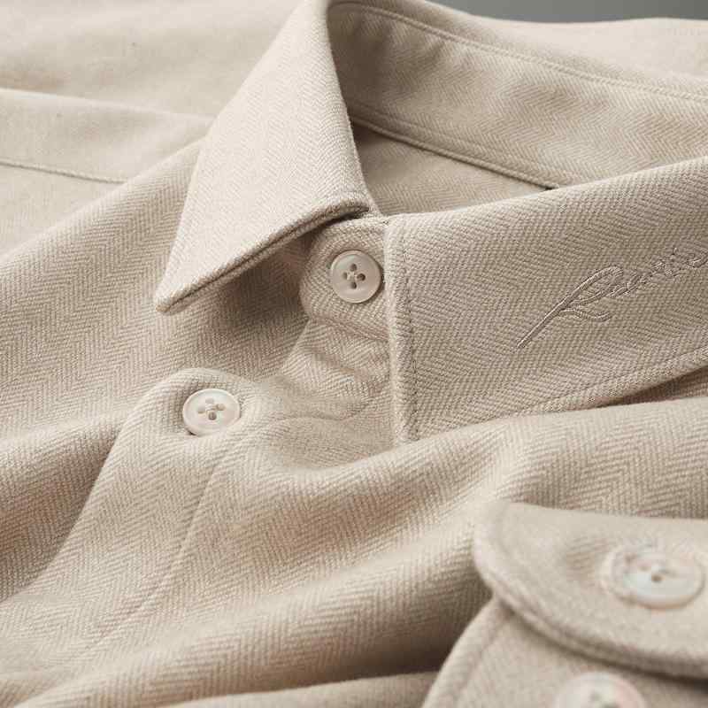 シャツ メンズ 長袖 秋冬 起毛 あったか ポリエステル 人棉 ストレッチ カッターシャツ ビジネス カジ..