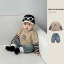 キッズ 長袖Tシャツ パンツ 上下セット 春秋 男の子 幼児 ボーイズ 韓国風 カジュアル トップス デニムパンツ グレー カーキ ブラック 綿