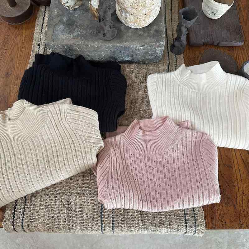 ニット・セーター キッズ 女児 ベビー トップス 秋冬 子供服 ニット 長袖 セーター プルオーバー 高め..