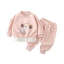 ベビー スウェット セットアップ 春秋 かわいい 長袖 トップス パンツ 2点セット 乳幼児 A類 コットン100% 70 80 90 100cm