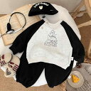 子供用セットアップ 長袖トップス パンツ 上下2点セット 春秋 幼児 男の子 ボーイズ 80 90 100cm かわいい カジュアル