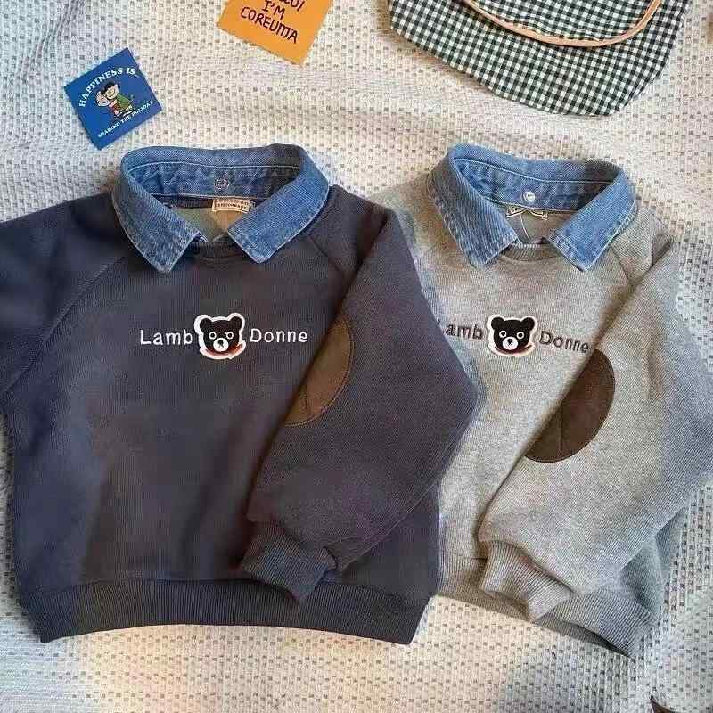 子供用トレーナー 秋冬 厚手 裏起毛 長袖 トップス 男女兼用 ベビー 幼児 小学生 普段着 部屋着 グレー..