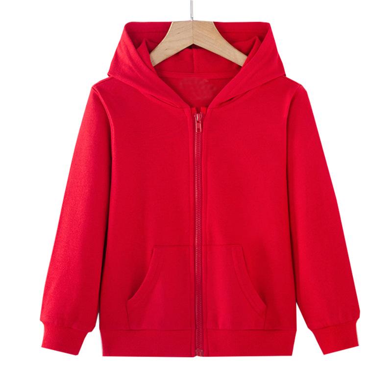 キッズ 男女兼用 薄手パーカー 長袖 ジップアップ スウェット 無地 スポーツ アウター 春秋 90cm 100cm 110cm 120cm 130cm 140cm 150cm 160cm 170cm 綿100% 柔らかい(4.0)