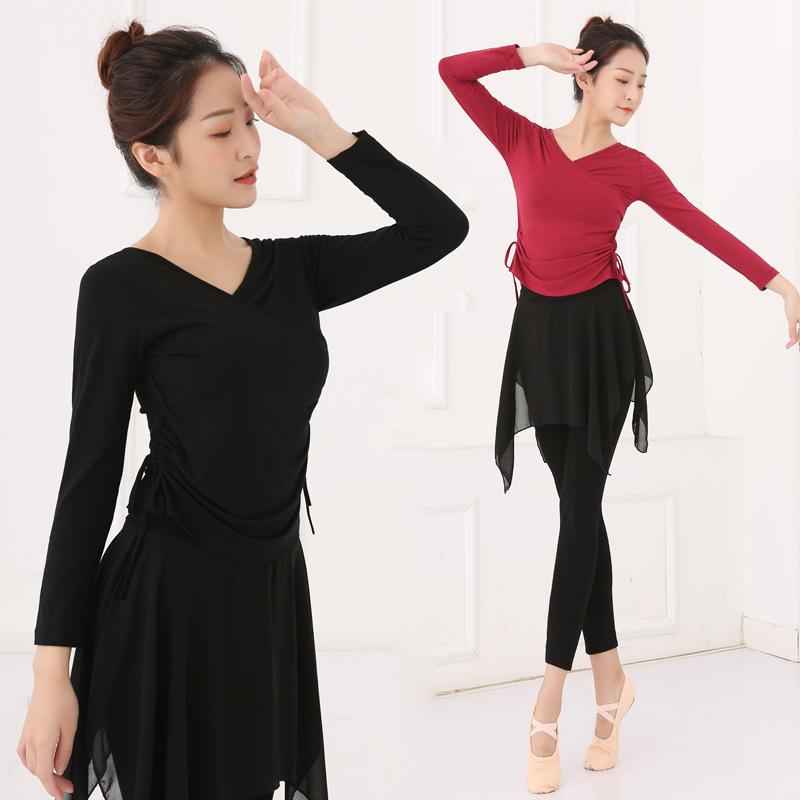 ダンス トップス レディース バレエ ラテンダンス 社交ダンス 練習着 レッスン着 現代舞 中国古典舞 モ..