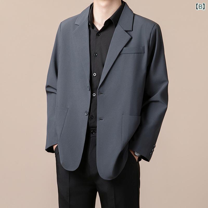 ジャケット メンズ テーラードジャケット カジュアル 軽ビジネス 無地 コットン ブラック グレー ブラウン カーキ 秋冬