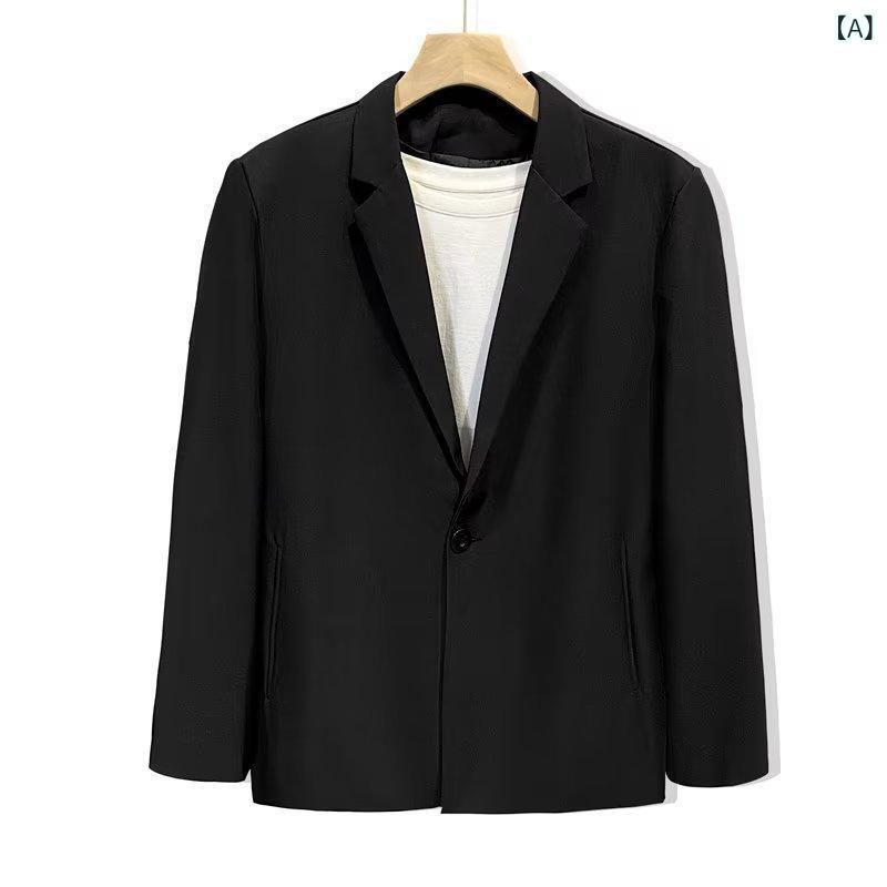 ジャケット メンズ 男性用 テーラードジャケット 春秋 カジュアル ゆったりサイズ 黒 ブラック グレー 灰色 ブルー 青 S M L XL 2XL 3XL 4XL