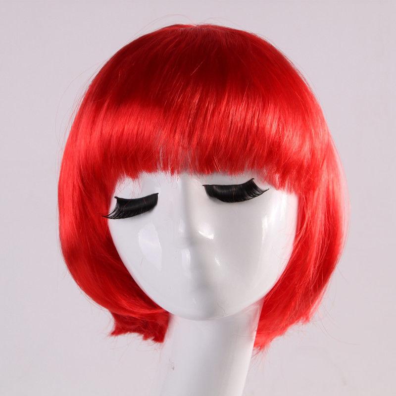 ウィッグ レディース 短いストレート フルウィッグ 前髪あり ボブカット コスプレ イベント パーティー..