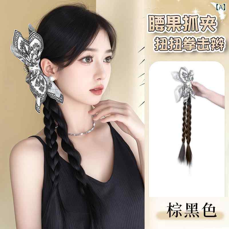 つけ毛 レディース ポニーテール バレッタ式 エクステ カール ストレート まとめ髪 ヘアアレンジ 簡単 自然 黒髪 茶髪 装着