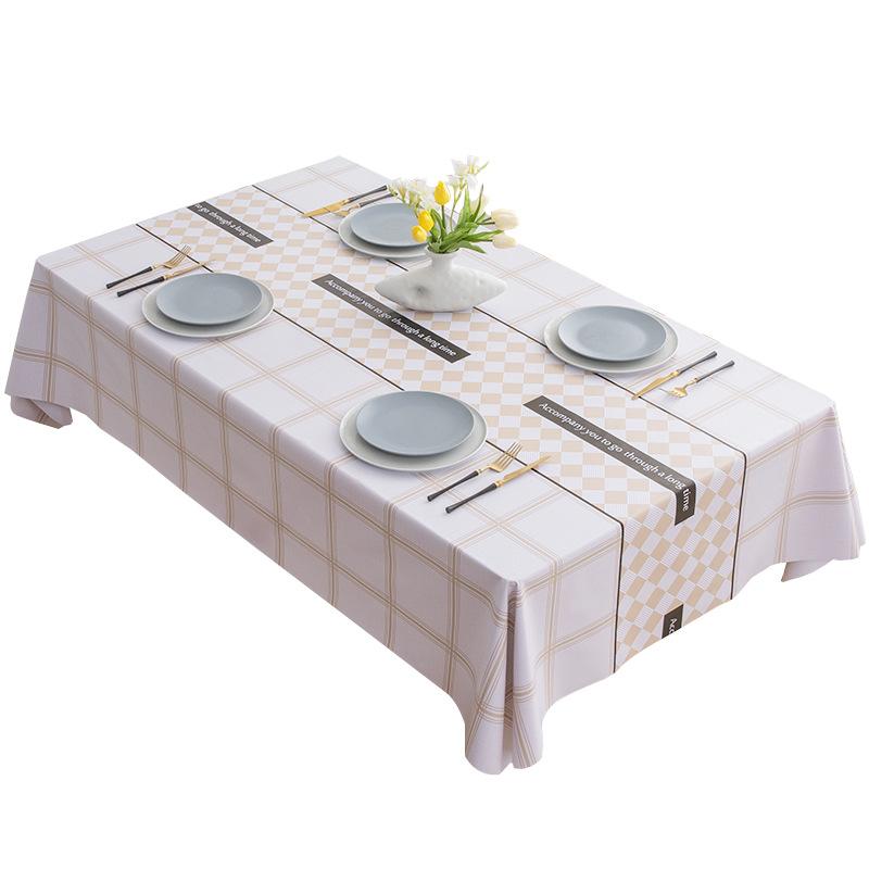 テーブルクロス レディース 長方形 PVC製 防水 防油 防塵 北欧風 幾何学模様 格子柄 花柄 80 120 90cm ..