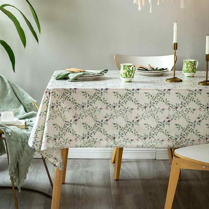 テーブルクロス 長方形 北欧風 撥水 防油 ポリエステル 幾何学模様 ホームパーティー 耐熱 キズ防止 汚..