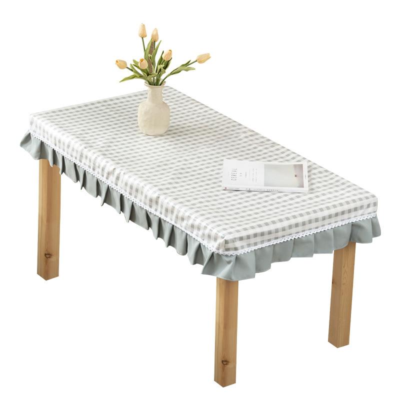 テーブルクロス 子供用 小学生 幼稚園 撥水 撥油 長方形 ポリエステル チェック柄 果?色 酒?色 藏青色 ??色 藍色 米黄色 青灰色 紫?色 亮黄色