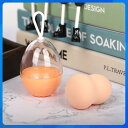 メイクアップ スポンジ ケース ホルダー 透明 プラスチック製 ボックス 収納ケース 携帯用