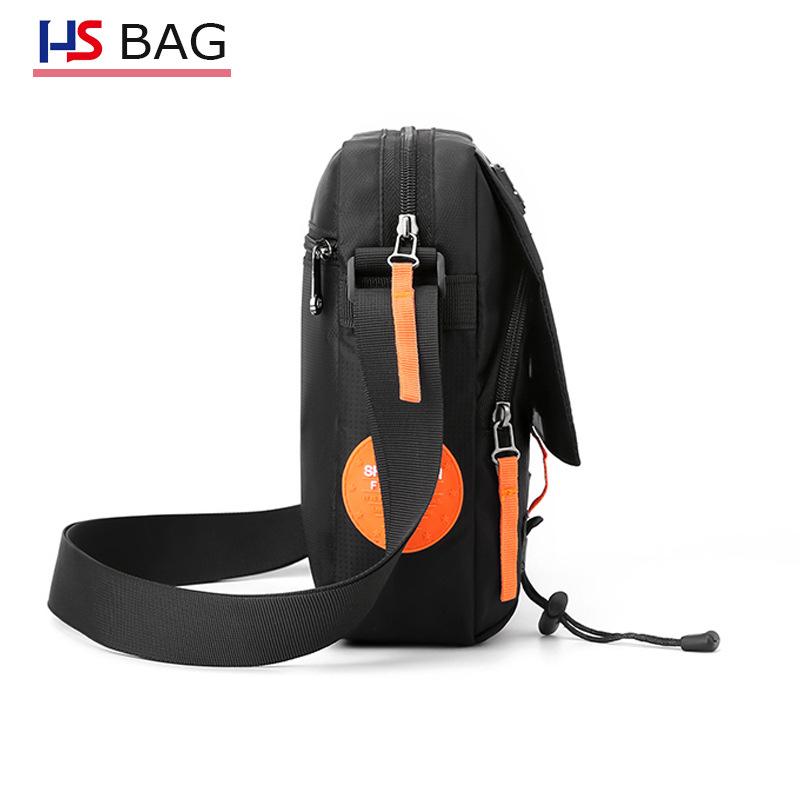 ショルダーバッグ 男性用 オックスフォード 無地 斜めがけ 鞄 肩掛け 多層 構造 旅行 普段使い ブルー ..