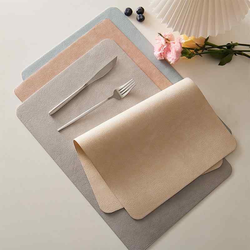 テーブルマット 北欧 シンプル マカロンカラー 淡色 PVC 撥水 防汚 断熱マット ランチョンマット プレースマット 家庭用 ホテル カフェ レストラン ピンク系 イエロー系 ブルー系 グリーン系 グレー系 円形 正方形