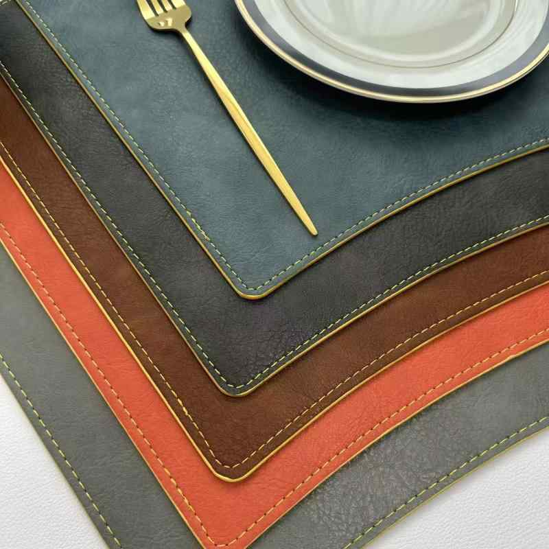 ペットマット 犬猫用 北欧風 レザー 防水 防滑 傷防止 汚れ防止 ランチョンマット テーブルマット コー..