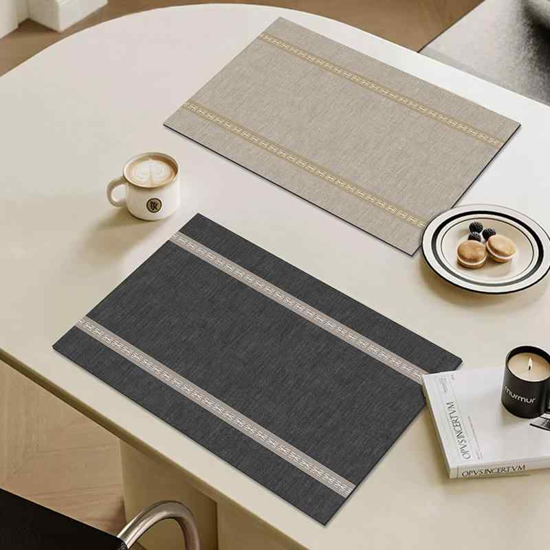 ランチョンマット 家庭用 PVC製 防水 防油 撥水 拭ける 汚れ防止 断熱 滑り止め プレースマット コース..