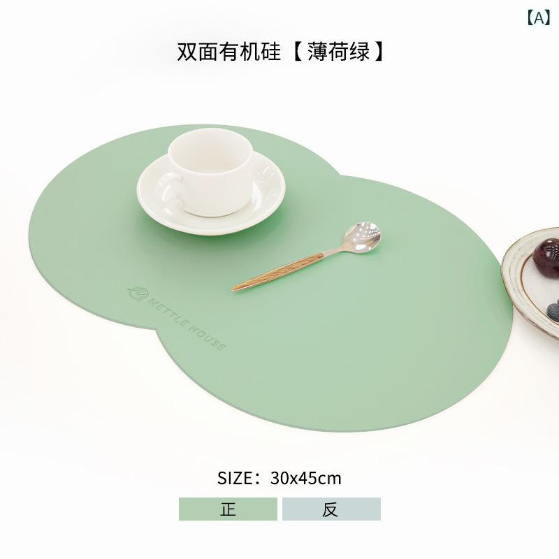 ランチョンマット 高級感 撥水 防汚 テーブルマット 食器マット 無地 シリコンマット レストラン カフ..