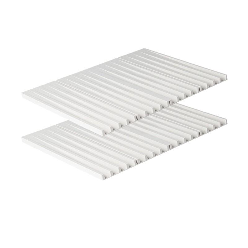 水切りマット 折りたたみ式 シリコン 大判 食器 排水 速乾 ドレーナーマット グラス 鍋 皿 ホワイト グ..