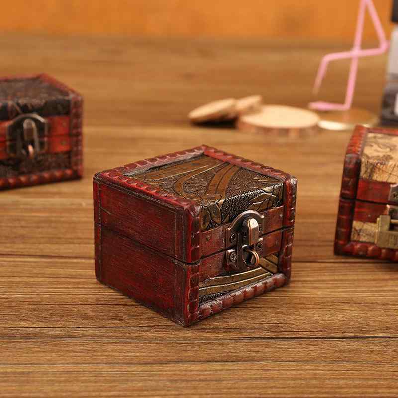 アクセサリーケース レディース レトロ 中国風 木製 小型 収納ボックス 鍵付き 和風 ギフトボックス 草..