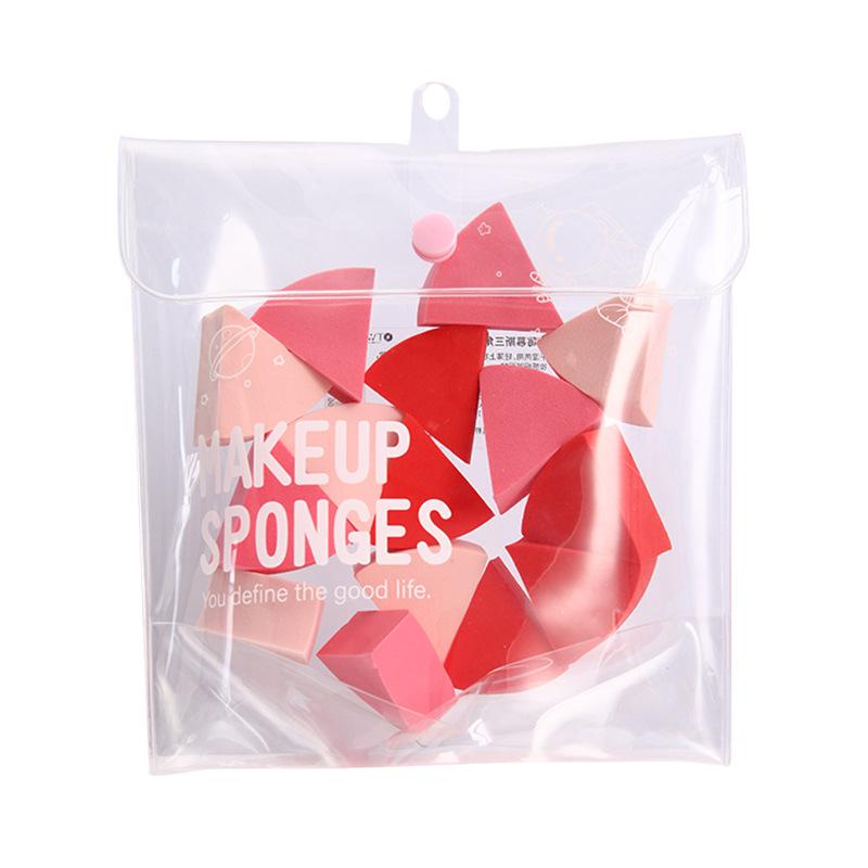 メイク用スポンジ パフ 三角形 房型 美容 メイクアップ 化粧 15個 セット ファンデーション BBクリーム 乾燥肌 敏感肌 普通肌向け 親水性