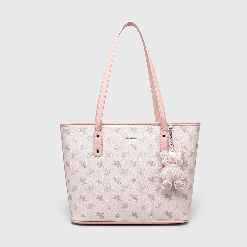 トートバッグ レディース 通勤 大容量 PVC 肩掛け 手提げ 鞄 カバン 大人 かわいい おしゃれ ブラック ピンク系 ベージュ