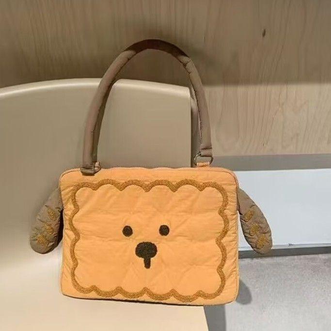 パソコンバッグ かわいい 小犬 焦糖 クッキー ポリエステル トートバッグ 手提げ 通勤 通学 普段使い
