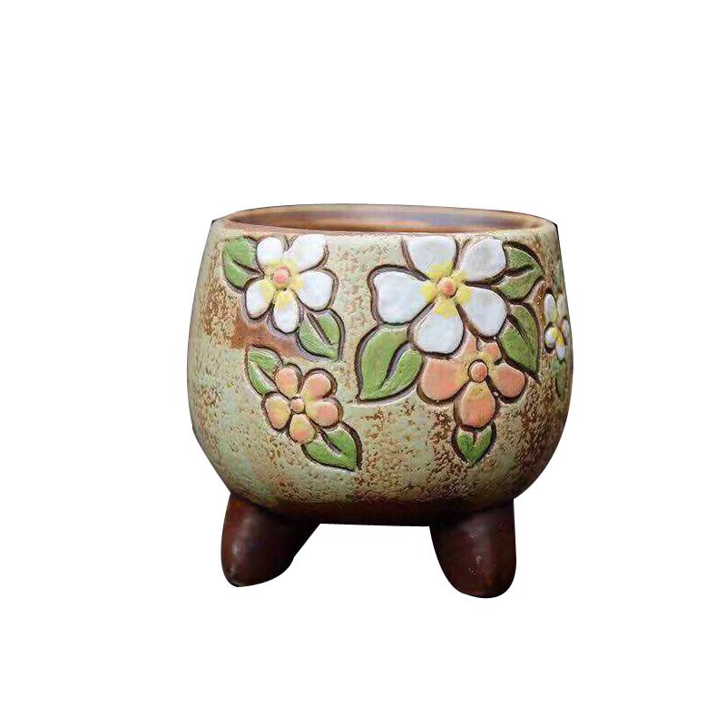 植木鉢 レディース メンズ 粗陶 多肉植物 ミニ 陶器 鉢 プランター 6個セット おしゃれ かわいい 韓国風 園芸 観葉植物 家庭菜園 Succulents ...