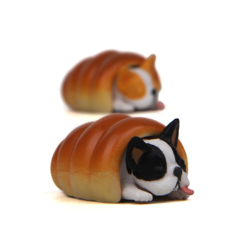 置物 オブジェ ドーナツ ブルドッグ 韓国風 庭仕事 ガーデニング ドール PVC製