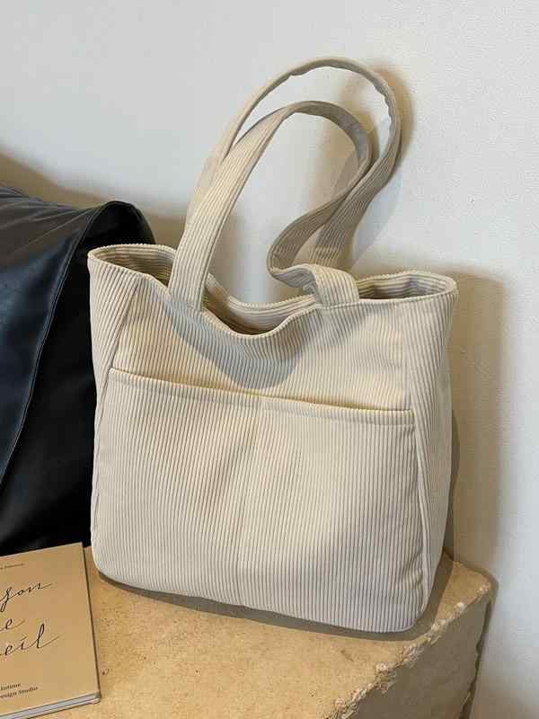 バッグ レディース 秋冬 コーデュロイ 布製 手提げ 鞄 大容量 文芸 学生 ショルダーバッグ 斜めがけ 肩..