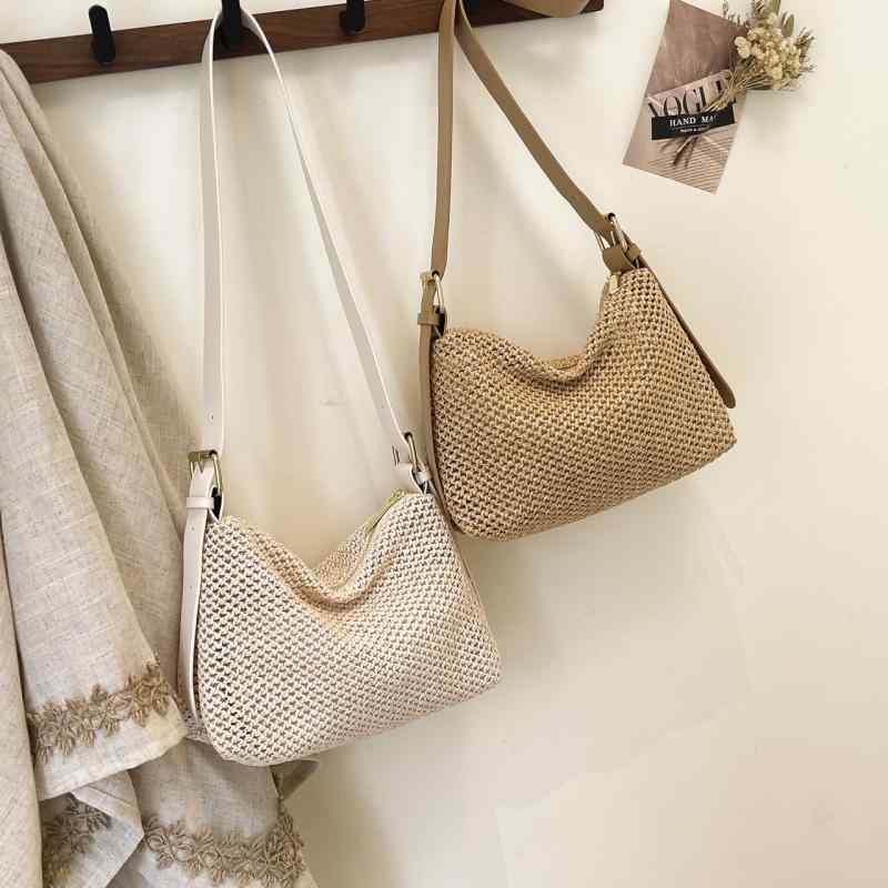 かごバッグ レディース ショルダーバッグ 春夏 ストローバッグ 編み込み 斜めがけ バッグ ミニバッグ ..