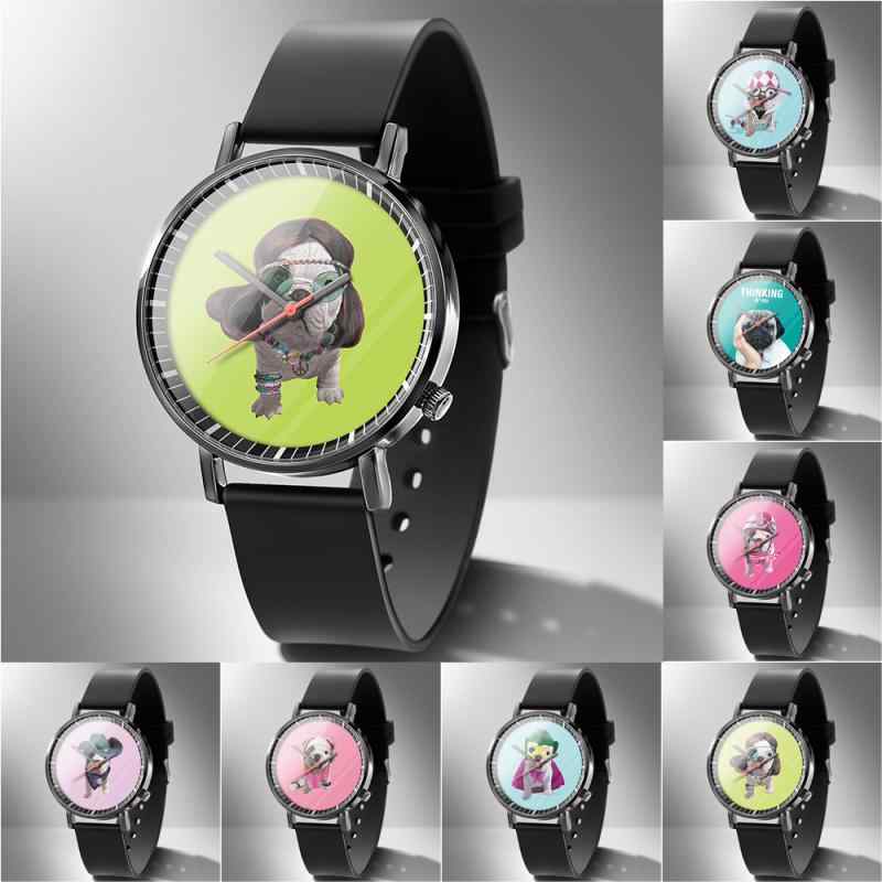 腕時計 ファッション腕時計 カジュアル アナログ カラフル ドッグ 犬 イヌ 円形 文字盤 普段使い