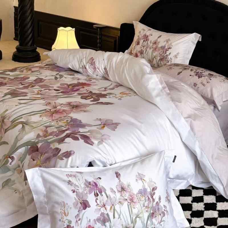 布団カバー ベッドシーツセット アメリカンスタイル 田園風 長絨綿 プリント 綿100% ベッド用品 1.5m 1..