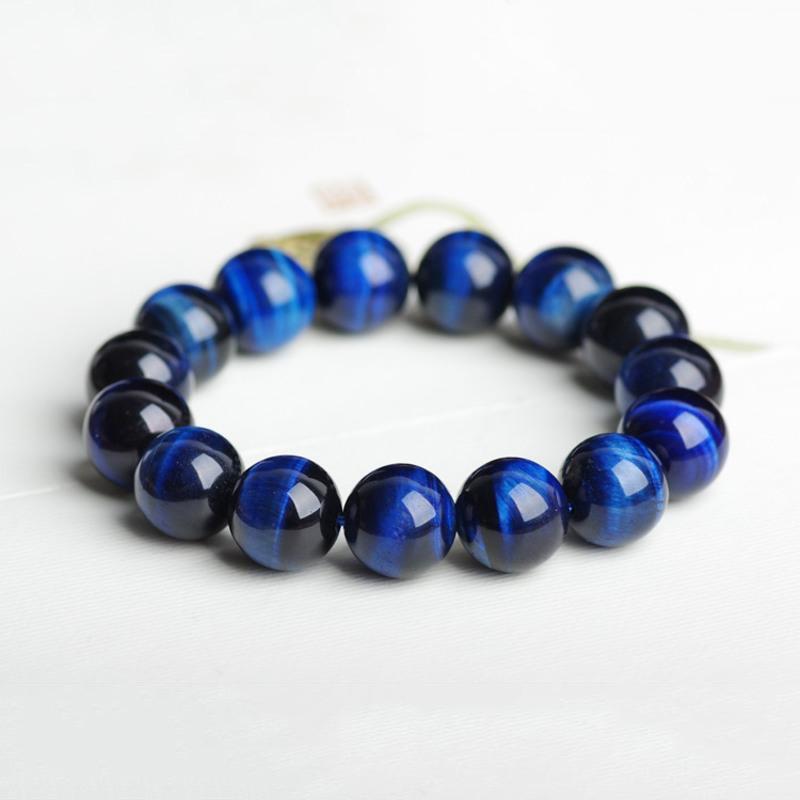 ブレスレット メンズ レディース 天然ブルータイガーアイ ホークスアイ 木化石 水晶 8mm 10mm 12mm 14m..