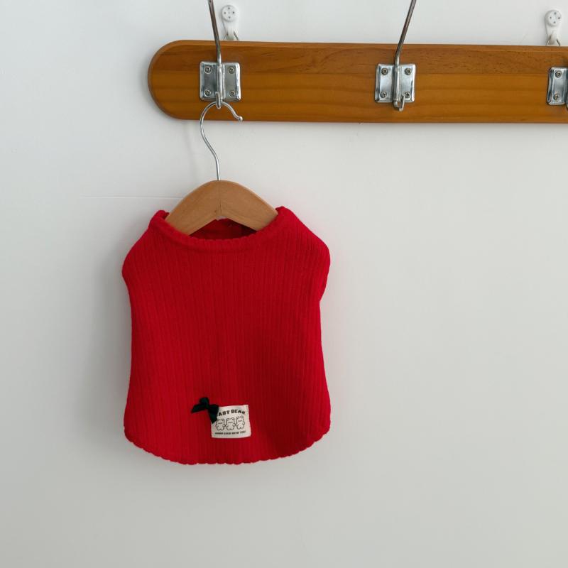 犬 猫 服 春秋冬 ペット用 セーター 小型犬 かわいい リボン プードル ポメラニアン レッド