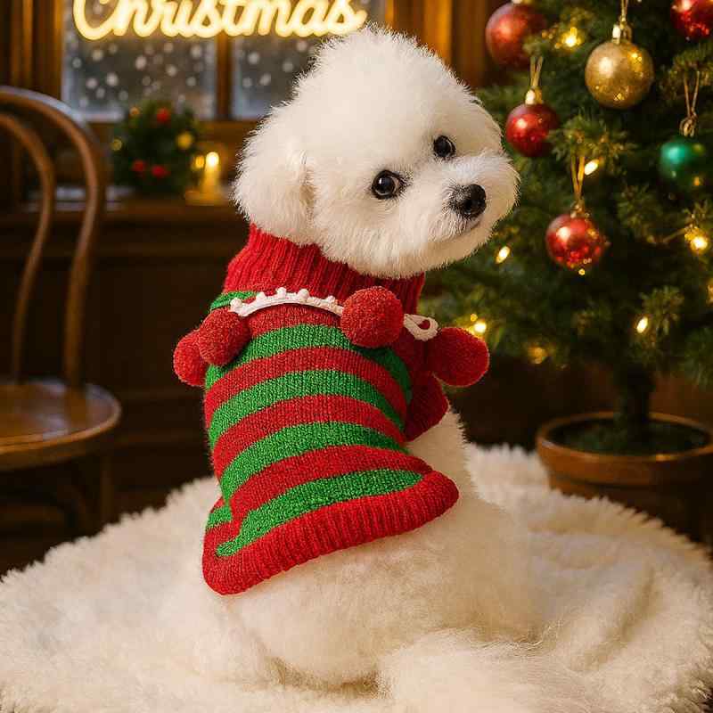 ペット 秋冬 ハロウィン クリスマス 犬 猫 服 飾 ニット セーター カラフル XS S M L 小型犬
