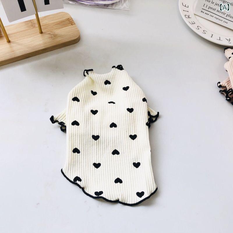 ペット服 背心 小型犬 猫 かわいい 春夏 接触冷感 コーラルパイル ベージュ系