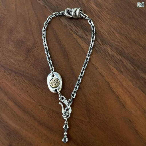 ブレスレット レディース 925シルバー チベット 扎基拉姆 円形 レトロ エスニック 個性的 トレンド 手作り風 ハート シルバーアクセサリー 銀 アクセサリー