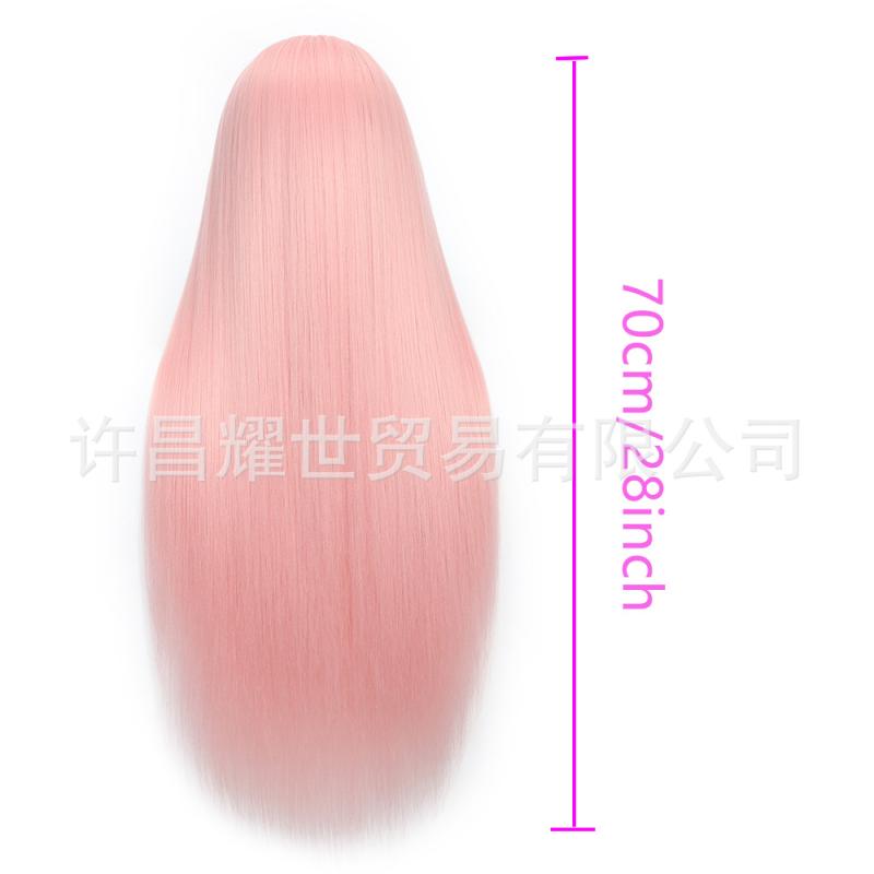 その他ウィッグ レディース ヘアアレンジ練習用 カットマネキン Yakiヘア 長髪 金髪 茶髪 ピンク 練習ウィッグ