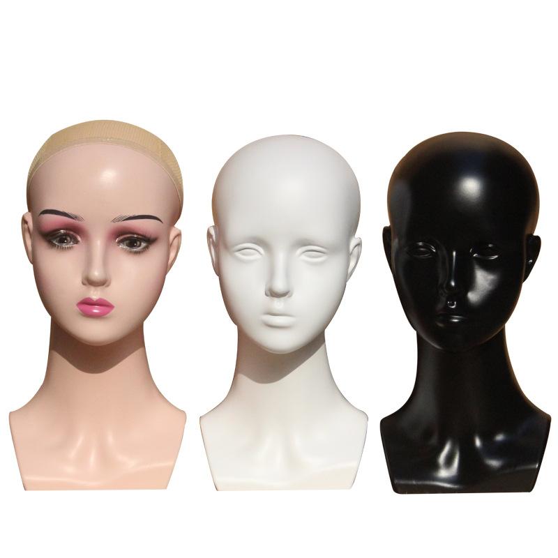 ヘッドトルソー レディース 帽子 スカーフ 眼鏡 マスク フェイスガード 展示 撮影用 小顔 アジア人 白 黒