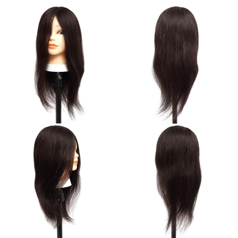 ヘアカット練習用ウィッグ 全人毛 大耳 ヘアスタイリング パーマ カラー ブリーチ カット練習 美容師 ..